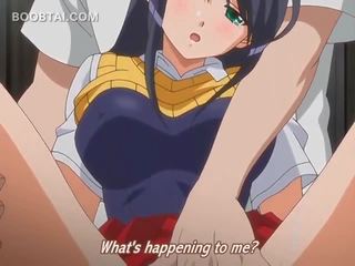 Excited hentai young mademoiselle getting her squirting cunt teased
